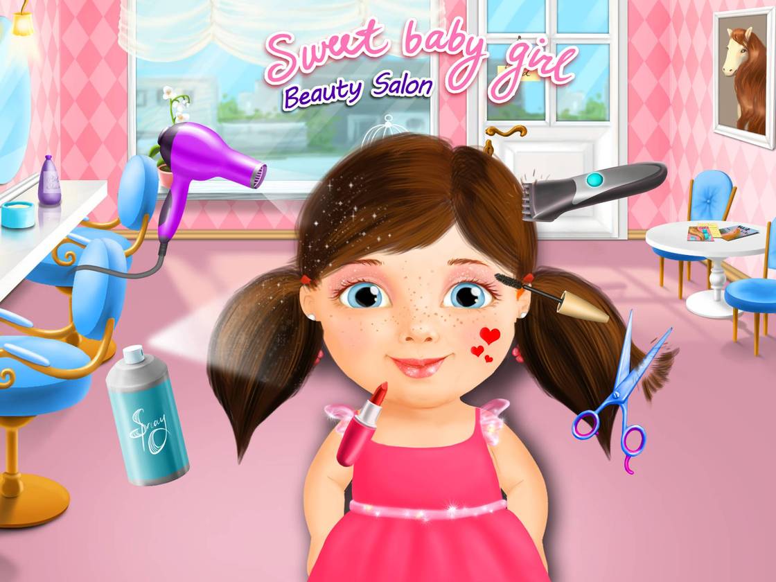 Sweet Baby Girl Beauty Salon Game Created with TutoTOONS